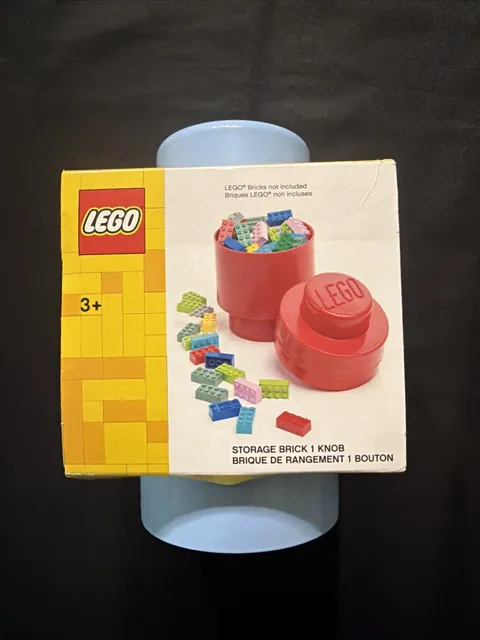 LEGO Round Storage Brick 1 Knob Single Stud Blue Organizer Project Case Tub 🥰