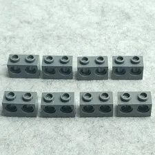 LEGO 32000 Technic 1x2 Brick with Holes Dark Bluish Gray x8 Genuine