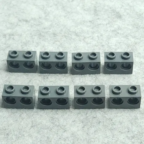 LEGO 32000 Technic 1x2 Brick with Holes Dark Bluish Gray x8 Genuine