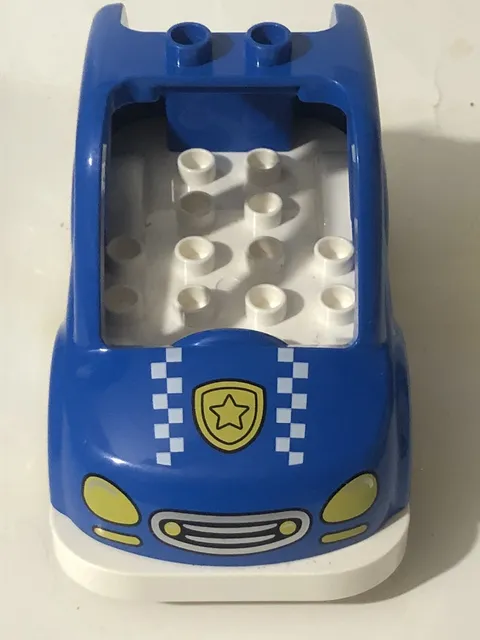 Lego Duplo Blue Police Car No Top Pieces Parts