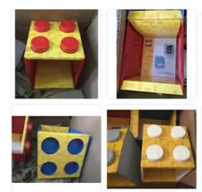 Lego 4 Stud Brick Shelf Storage Grey, Red, White, Or Blue! Brand New!! 