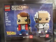 LEGO BRICKHEADZ: Marty McFly & Doc Brown (41611) New in Box (Bonuses to Buy It N
