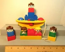 Vintage Lego Duplo Toddler Building set #2056 Rock A Bye Pull Toy + Extras