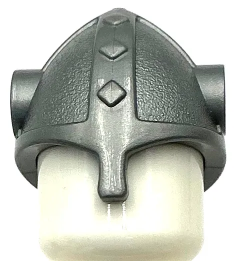 Lego New Flat Silver Minifigure Headgear Helmet Viking with Side Holes