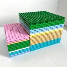 LEGO BULK LOT OF (22) BASE PLATES 16x16 STUD MIXED COLORS 8x16 Plates Lot of  13