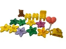 Lego Duplo Lot Flower Garden Building Blocks Set Bear Chairs Stools Etc. Mixed