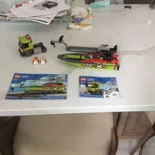 Lego Set 60254 Fully Complete Speed Boat Transporter