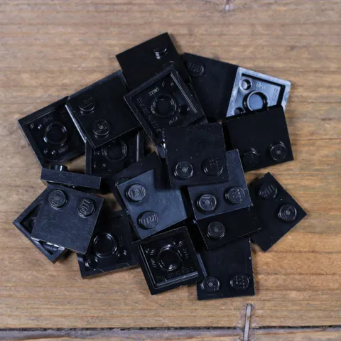 LEGO Black Tile Modified 2 x 2 with Studs on Edge Part No. 33909 Qty 25