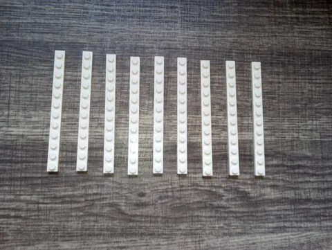 9 pieces White Genuine Lego 1 x 12 Plates Part 60479 WYSIWYG IRL u get 9 plates