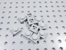 LEGO Lot of 10 Light Bluish Gray 1x1 Plates BC