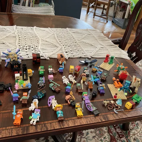 LEGO Minecraft Minifigure Mob Lot Steve Alex Skeleton Zombie Animals As Is