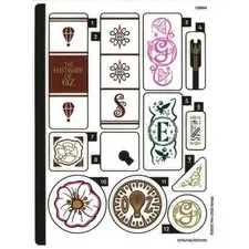 new LEGO Sticker Sheet from Wicked Glinda & Elphaba Bookends set 75691