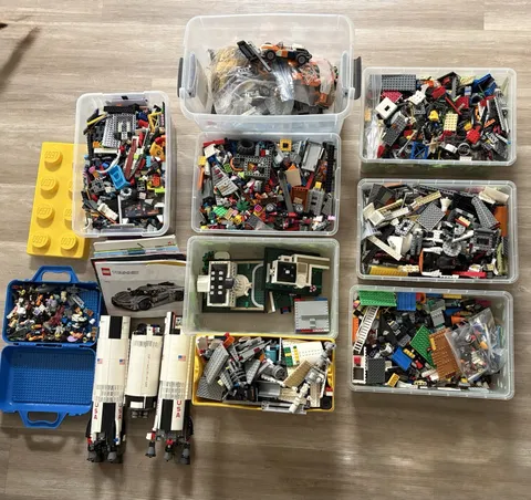 LEGO Technic Bulk Lot Bricks Pieces Parts w/ 42171 Manual, Multicolor Plastic
