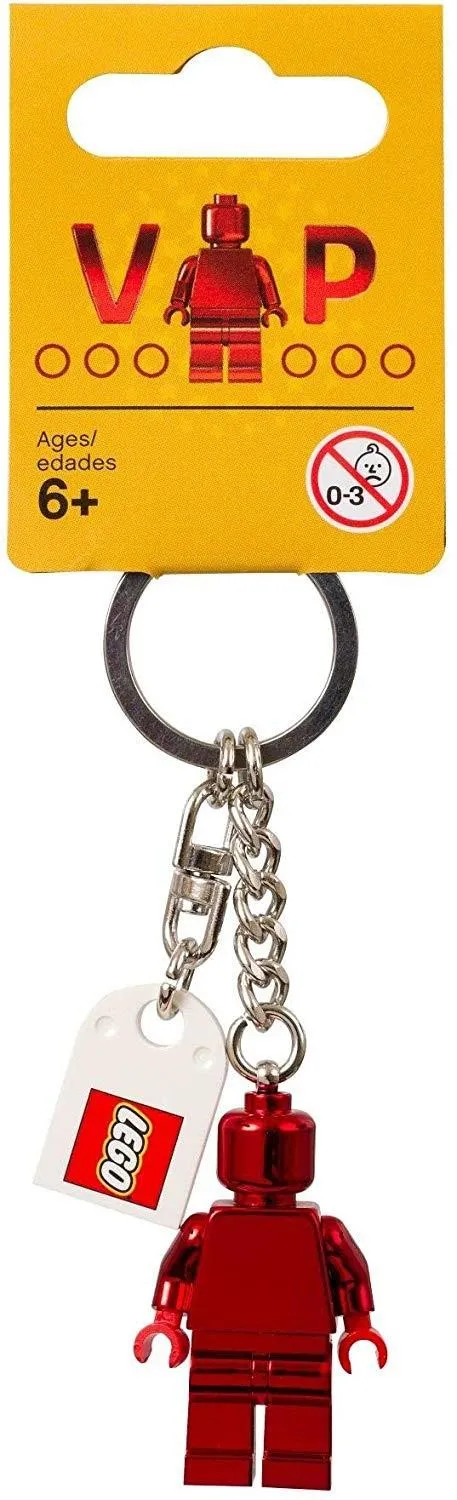 Genuine LEGO RED CHROME VIP KEYCHAIN - 2017 version - 6195777