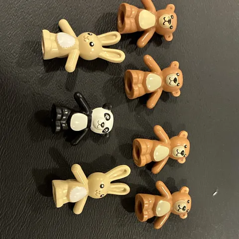 Lego Minifig Light BROWN TEDDY BEAR Rabbit And Panda Lot