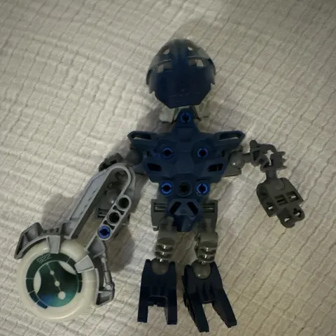 LEGO BIONICLE Tehutti 8609 Blue/Gray Figure complete set, no instructions