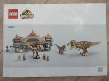 76961 LEGO INSTRUCTION BOOK ONLY Jurassic Park Visitor Center T. rex Raptor