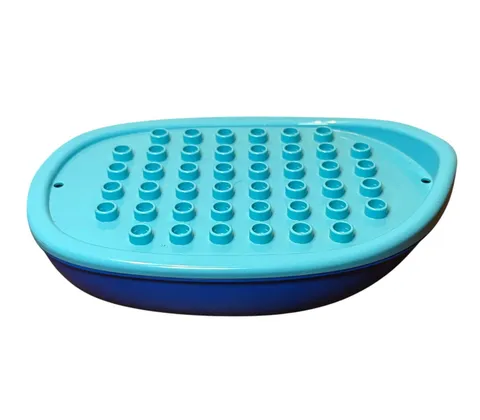 Lego DUPLO Floating Boat Raft Bath Time Navy Blue & Azure Toy Play Building
