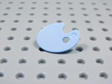 LEGO Bright Light Blue Paint Palette Accessory Minifig BS