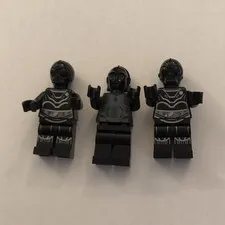 LEGO Star Wars minifigure lot of 3 black Death Star protocol droids 