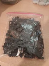LEGO. Bulk Lot Black Bricks Pieces Parts Mixed Assorted Polybag