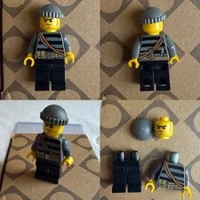 CTY0364: Police - City Burglar, Knit Cap Lego Minifigure 60006: Police ATV 1DAY!
