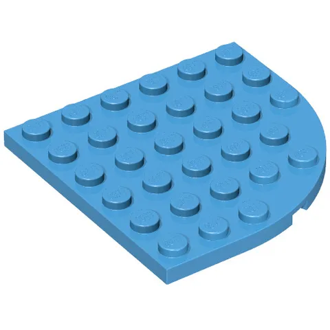 10x LEGO® Part 6003 - Plate, Round Corner 6 x 6