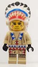 Lego Western Minifigure WW024 Indian Chief 2 Vintage New Condition!