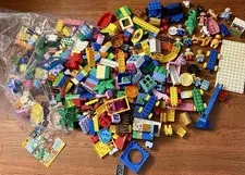Estate Find Huge Lot of Lego Duplo Pieces Figures Pirate Ship Train more 20lbs