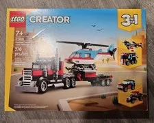 LEGO Creator 3 in 1 Flatbed Truck with Helicopter New 31146 LEGO