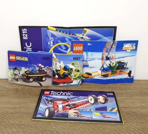 Lot of 5 Vintage LEGO Instruction Manuals 2129 6431 6567 6579 8215