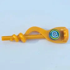 LEGO Pearl Gold Minifigure Handheld Key/Staff Accessory w/ Target Eye Print 1pc