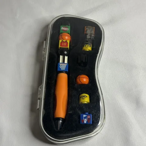 1999 Vintage LEGO Writing System Basketball Pen w/ Case - Collectible - Read
