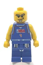 Lego Minifig NBA Player #1 PURPLE NBA 1 Spring Leg