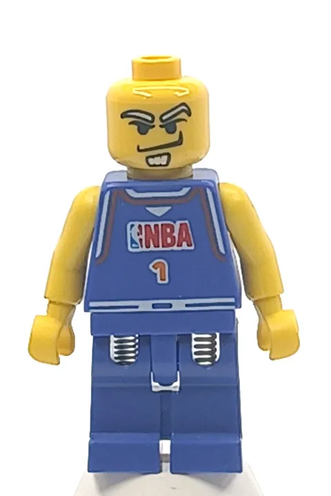 Lego Minifig NBA Player #1 PURPLE NBA 1 Spring Leg