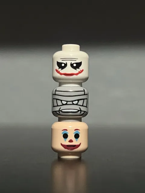 LEGO Batman Custom Classic Pad Printed Heads Lot Of 3 Joker, Hush, Goon