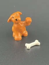 LEGO Minifigure Belville Dog Sitting Raised Paw Dark Orange RARE 6250pb01