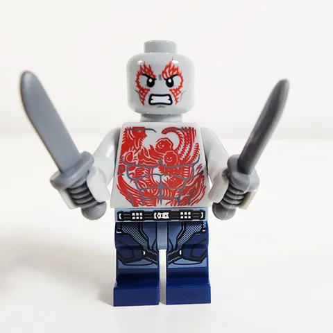 Lego Drax Minifigure Blue Legs Marvel Guardians of the Galaxy 76081 sh0387