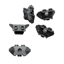 5 NEW LEGO Minifigure Armor Shoulder Pads, Front Stud,Back Studs Flat Silver