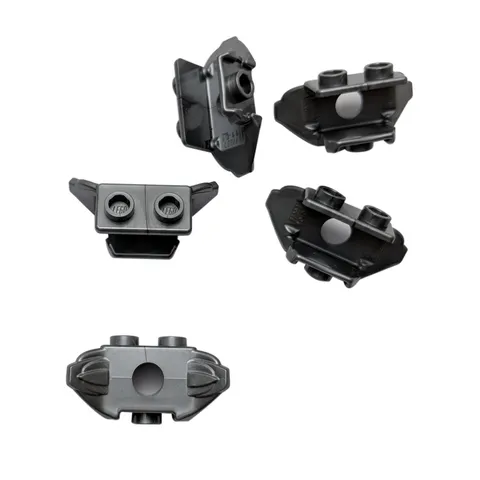 5 NEW LEGO Minifigure Armor Shoulder Pads, Front Stud,Back Studs Flat Silver