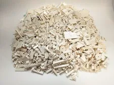 10 lbs White LEGO Bulk Lot – Genuine Cleaned Sanitized Bricks Plates Mixed Parts