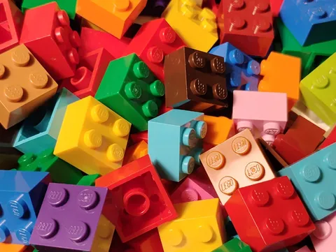 500 Lot Lego 2x2 Bricks Blocks 3003 Square Building Toy Random Colors