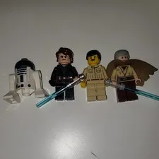 LEGO Star Wars minifigs. R2-D2 Anakin Skywalker Ben Kenobi & rebel officer