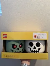 LEGO Storage Head Small Halloween Edition 2 pcs Green/White Plastic 4+