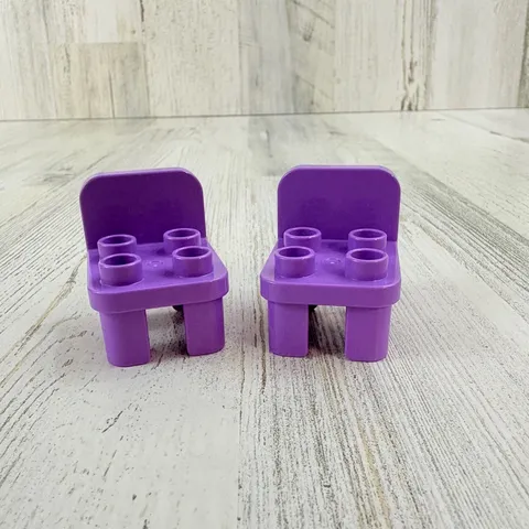 Lego Duplo PURPLE CHAIRS Set of 2 Replacement Furniture Minnie's Bow Tique 10844