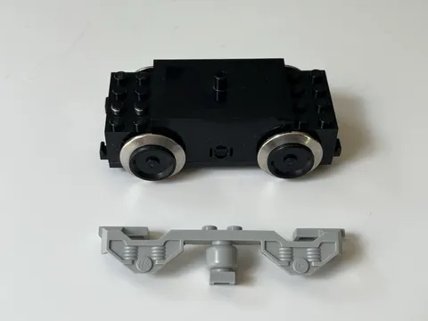 Lego 590 70358 Black Electric Train Motor 9V with Wheels Untested