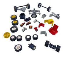 LEGO 28 Car Parts Wheels Tires Seats Replacement Parts Pieces Vintage