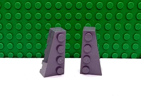 Lego 1 pair of Dark Bluish Gray 4x2 Thick Wedge Brick Plate wings ship NEW