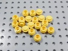 LEGO Lot of 20 Yellow Round 1x1 Plates BK