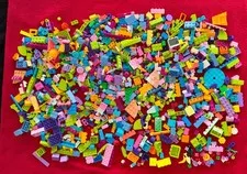 LEGO Bulk lot 1lb 4oz+ Pink, Purple, Lime, Aqua, Orange, Flowers - CLEAN
